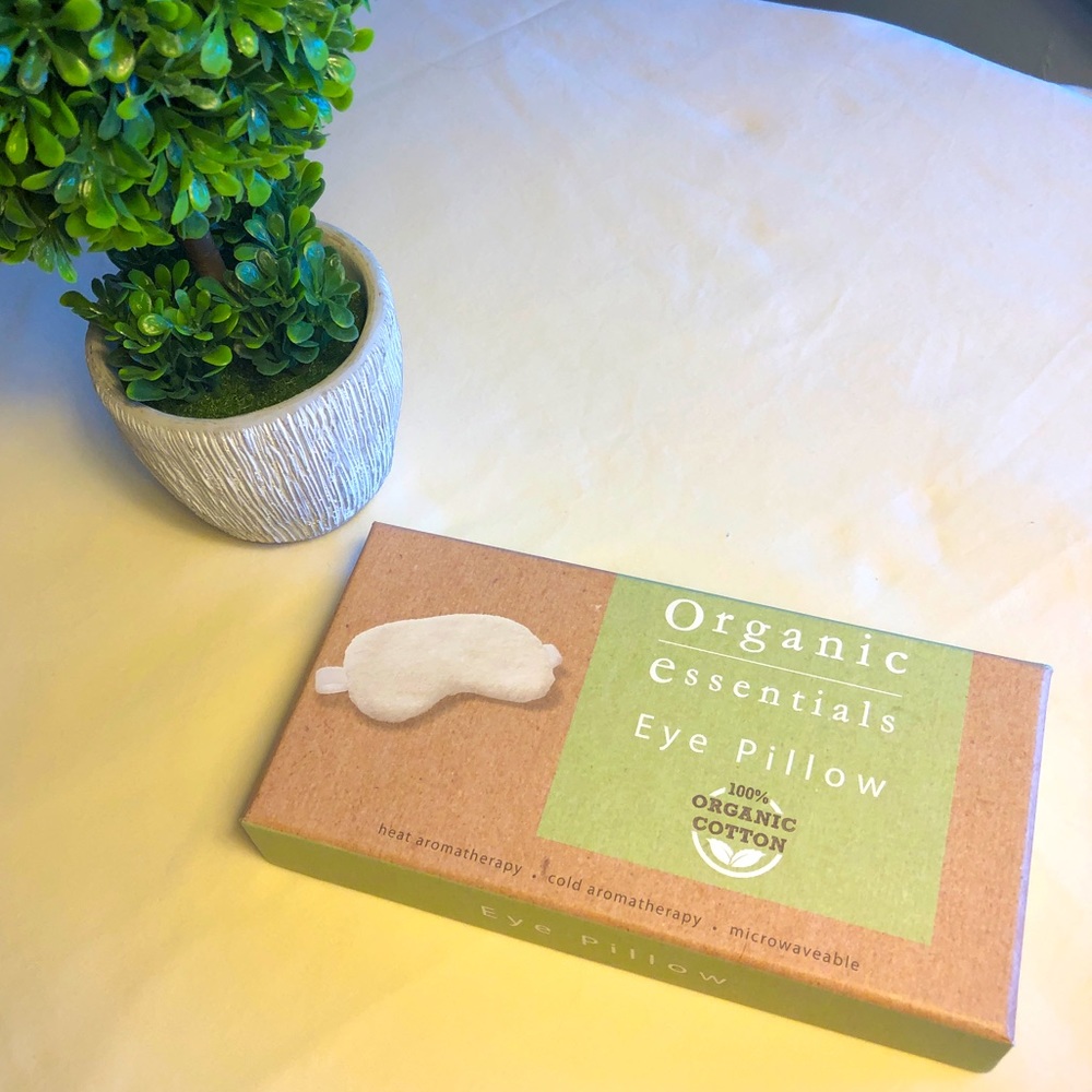 Organic Essentials Eye Pillow Sleep Mask 100% Cotton, Aromatherapy, Microwavable